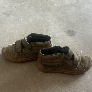 Vans Kids' Tan and Brown Velcro Sneakers